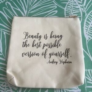 Beauty is being the best possible version of yourself makeup bag New